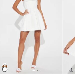 White Strapless Dress Fashion Nova
